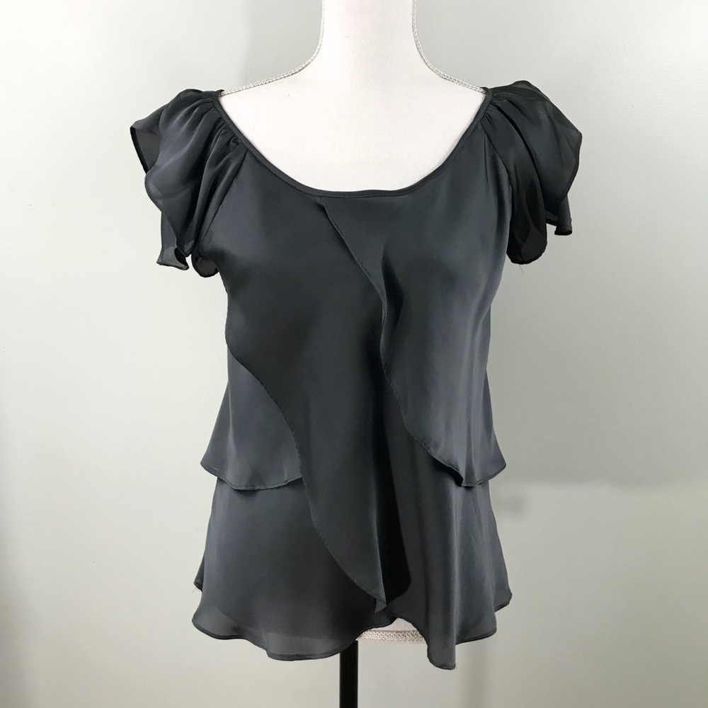 Violet & Claire gray blouse top size S